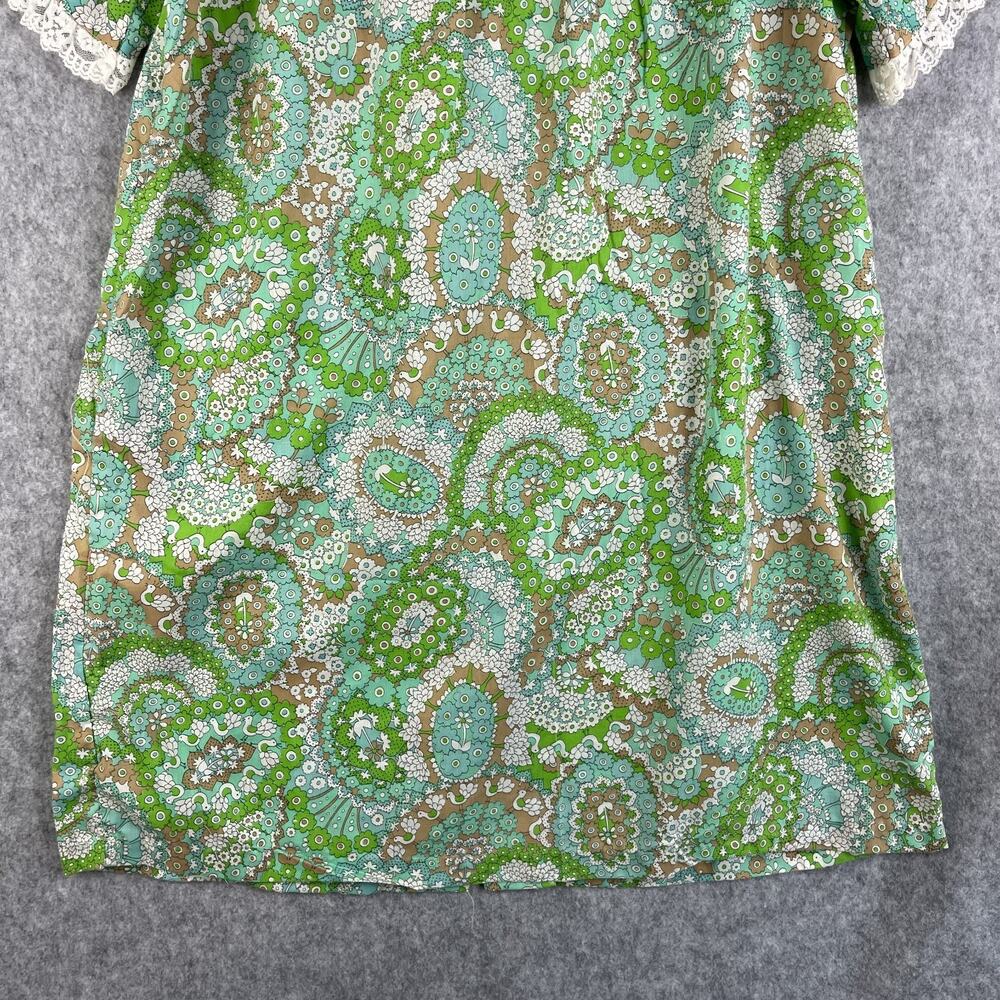 Vintage Montgomery Ward Dress Large Peasant Prairie Dress 70s Boho Lace Pilgrim - Picture 12 of 15